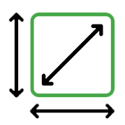 آیکن اندازه تابلو